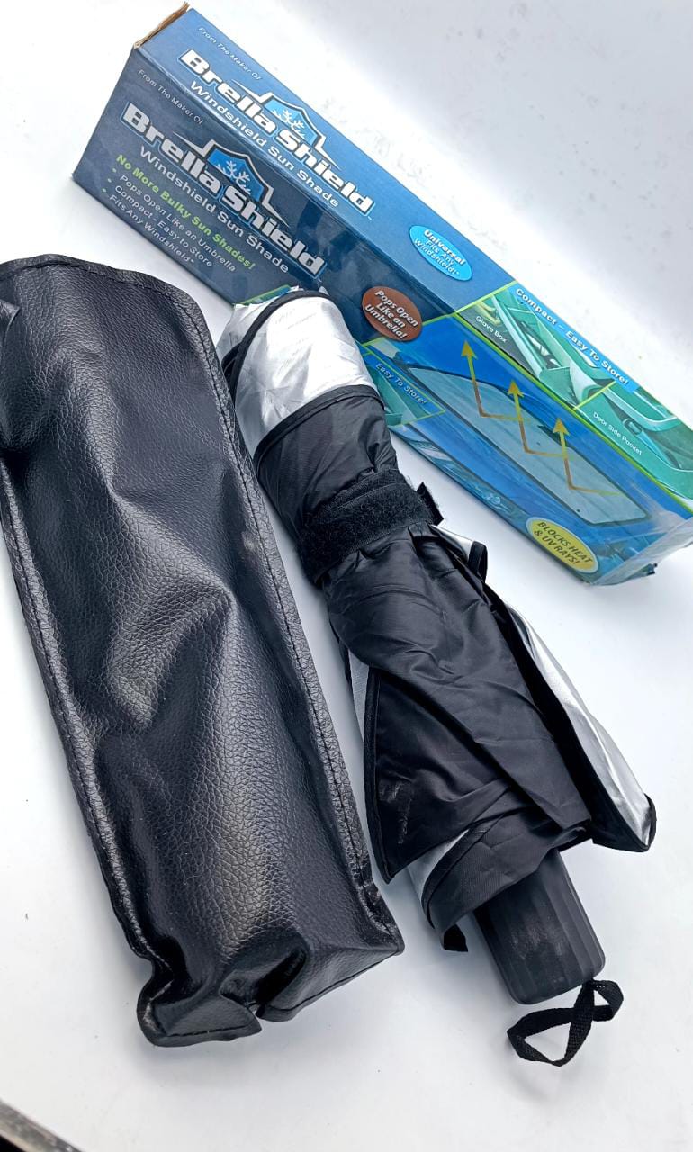 Car Windshield Sun Shade Umbrella (واقي شمس للزجاج الأمامي للسيارة) – Foldable Car Sun Protector