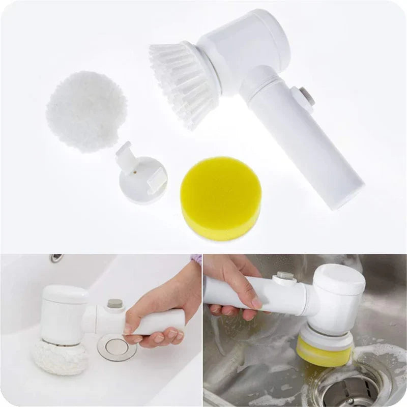 Cleaning Powerful Electric Brush (5-in-1) – فرشاة تنظيف كهربائية قوية – تنظيف بدون مجهود