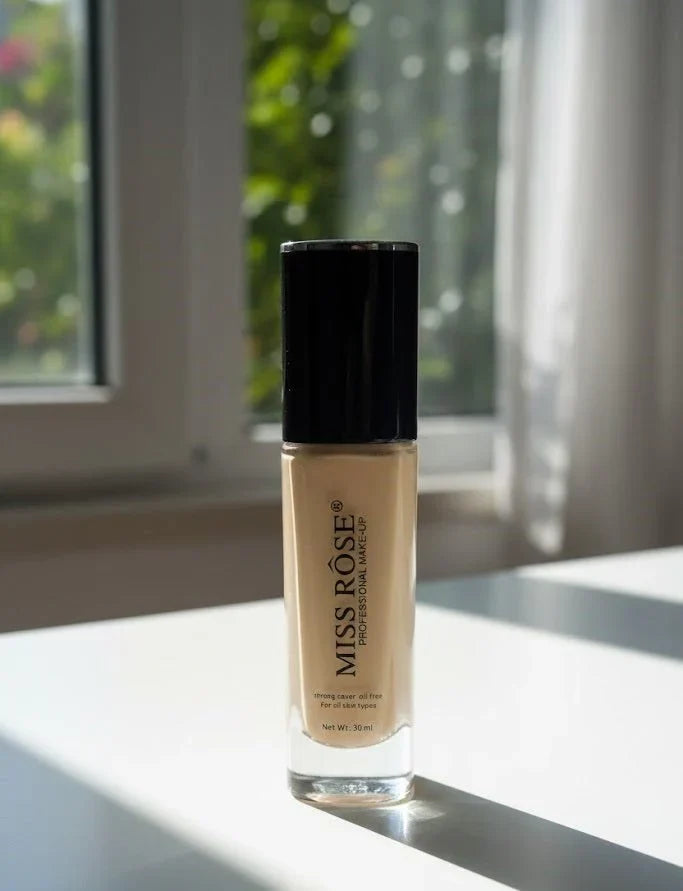 Miss Rose Professional Liquid Foundation – Natural Finish & Long Lasting 💄